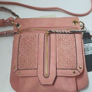 Violet Ray Faux Suede Handbag UMV1003 Rose